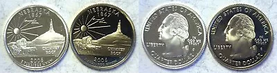 2006-S Nebraska Statehood Quarter Silver & Clad Proofs 2 Coin Set - Image 1 of 3