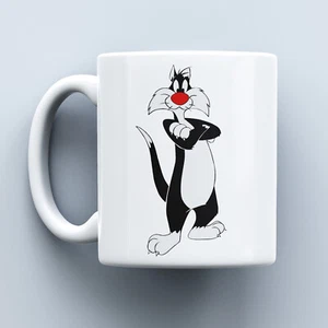 Sylvester Mug 11 or 15 oz-NEW Coffee-Tea-Gift-Cartoon-Character-Looney-Tunes-Cat - Picture 1 of 4