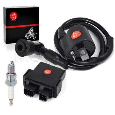 Ignition Coil Spark Plug CDI For Yamaha Raptor 50 YFM50 2004 , YFM50R 2005-2008 - Image 1 of 4