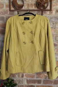 Mossino Wollmischung Swing Mantel Jacke Damen Medium Zweireiher Umkehrfalte - Bild 1 von 14