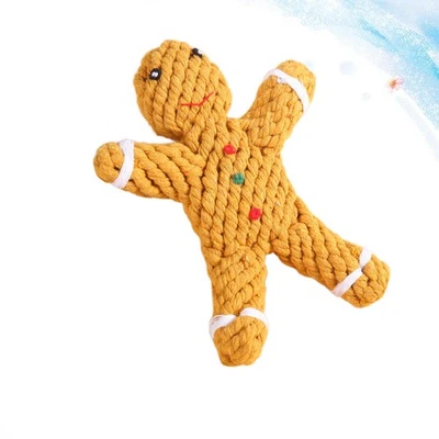  Teething Toy for Puppies Gingerbread Man Gingerbrefad Chew Dog Toys Small Dogs - Image 1 of 4