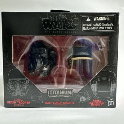 Star Wars Helmets 06 Death Trooper & Rebel Commando The Black Series Titanio Foto 1 de 3