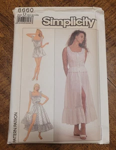 Simplicity / VINTAGE / 8660 / Teddy, Camisole & Skirt / Size U - Picture 1 of 2