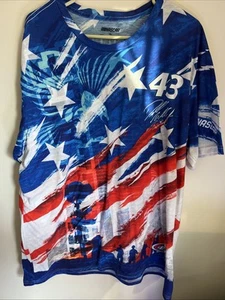 Bubba Wallace T Shirt Men’s 2XL Red White Blue American Flag Racing #43 NASCAR - Picture 1 of 9