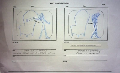 Disney 101 Dalmatians The Series 1997 Hand-drawn Animation Production Storyboard - Image 1 of 2