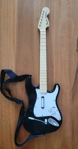 Rock Band Guitar Wireless Fender Stratocaster For Wii - NO DONGLE W/Strap - Picture 1 of 5