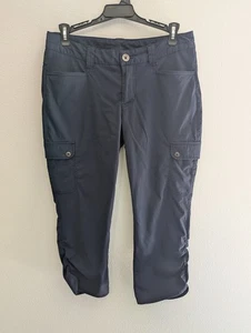 Eddie Bauer Mid Rise Capri Cargo Hose Damen Größe 2 dunkelblau Outdoor Wandern - Bild 1 von 10