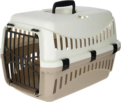 Kerbl Pet Transportbox Expedion, Hundebox, Katzenbox, Creme/Taupe, 45X30X30Cm, K - Bild 1 von 4