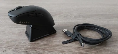 AJAZZ AJ179 APEX Wireless Gaming Maus PAW3950 mit Dockingstation Ladegerät - Bild 1 von 4