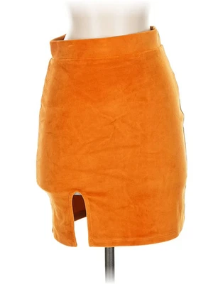 Falda informal naranja Double Zero para mujer S Foto 1 de 2