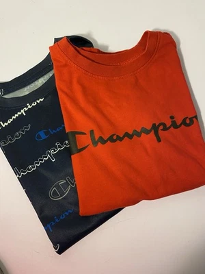 Champion T-shirt boys size 7–8 navy blue and Champion T-shirt boys size S Red - Image 1 of 4