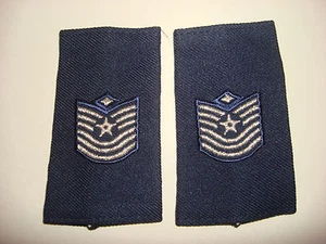 Pair Of US Air Force MASTER SERGEANT With Diamond Small Epaulets - Picture 1 of 2