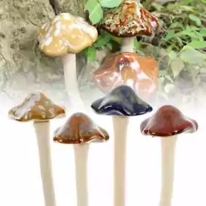 New Mushrooms Decorations Ceramics Fairy Mushroom Ornaments Mushroom Sculpture - Picture 1 of 17