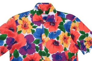 WASSERFLUGZEUG 94/155 LIMITED USA MADE HERREN KLEINES GEBLÜMTES HAWAIIANISCHES HEMD MIT KNOPFLEISTE SS - Bild 1 von 14