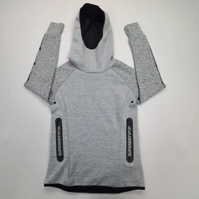 SuperDry Sweater Womens 4 Gray Hoodie Sport Pullover Casual Athletic Ladies - Image 1 of 4