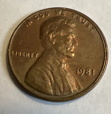 1981 Lincoln Penny No Mint Mark Beautiful RD Rare Cover