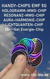 Phone Chip Lot of 10 Hologram Chip Aura Harmony Electrosmog Protector 5G MWO Chip - Picture 1 of 10