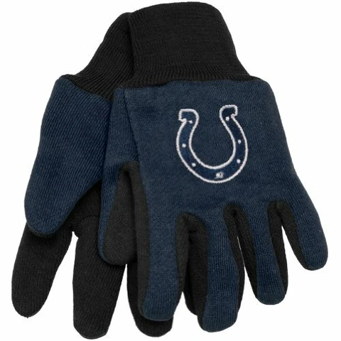 McArthur NFL Indianapolis Colts Embroidered Utility Gloves Pr One Size Fits Most Cover