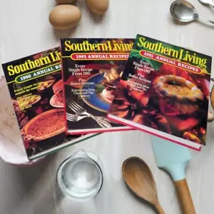 Lot of 3 Southern Living Annual Recipes Cookbooks 1990-'91 & 1993 Hardback - Imagen 1 de 10