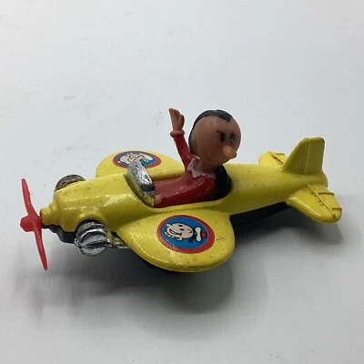 Vintage Corgi "Olive Oyl" Yellow Airplane With Popeye & Olive Oyl Stickers 1/64 - Image 1 of 4