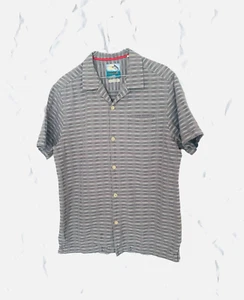 Tommy bahama Shirt Hawaiian Men Camp Collar M Island Fit Silk Blend Cuban Beach - Picture 1 of 15