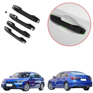 ABS Glossy Black Exterior Door Side Handle Cover For Honda Civic 11th 2022-2023 - Picture 1 of 6