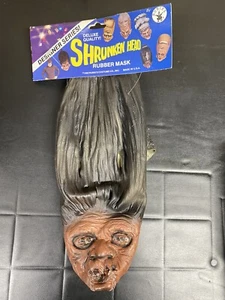 Shrunken Head Rubber Mask 1992 Rubie’s Costume Co New With Tag Halloween Prop - Picture 1 of 14
