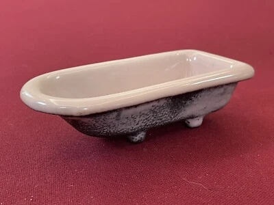 Petite Baignoire Décorative En Fonte Émaillée Ancienne Vide Poche  - Photo 1/4