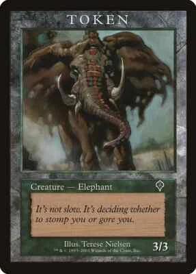 MTG Near Mint Elephant Token invasion- [Magic Player Rewards 2001 L2 - Image 1 of 3