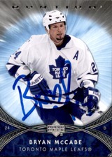 Bryan Mccabe Signed Autographed 07/08 Upper Deck Ovation card Toronto Maple Leaf