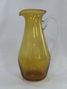 Catalog #2114 ~ BLENKO GLASS TOPAZ PITCHER ~ 2001 & 2002 ONLY, Clean & Beautiful - Picture 1 of 24