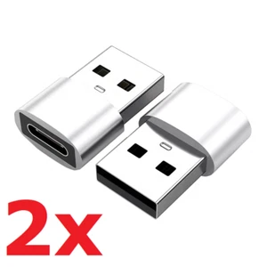 2 x USB A auf USB C Adapter Stecker USB C Ladekabel Adapter NEU - Bild 1 von 6