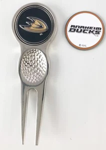 NHL Golf Divot Repair Tool + Ballmark Anaheim Mighty Ducks Silver Tool - Picture 1 of 2