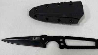 5.11 Heron Fixed Blade Knife With Sheath Very Good USED Condition - Image 1 of 4