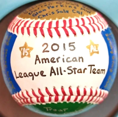 БЕЙСБОЛЬНАЯ КАРТОЧКА С РУЧНОЙ РОСПИСЬЮ 2014 КОМАНДА ВСЕХ ЗВЕЗД АМЕРИКАНСКОЙ ЛИГИ ФОРЕЛЬ PUJOLS CABRERA + - Изображение 1 из 4