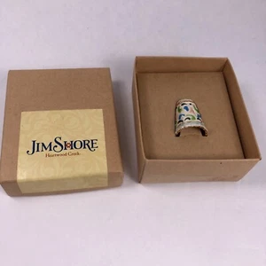 Vintage Thimble Jim Shore floreale smaltato - 2010 - Foto 1 di 6