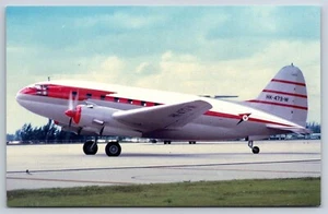 Flugzeug Postkarte Texaco Corporation Curtiss C-46 Commando FZ31 - Bild 1 von 2