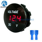 1-10PCS DC12V-24V LED Panel Digital Red Voltage Meter Voltmeter for Motorcycle