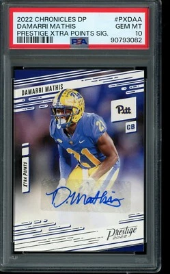 2022 Panini Chronicles Draft Picks #PX-DAA Damarri Mathis XP Signatures PSA 10 - Image 1 of 2