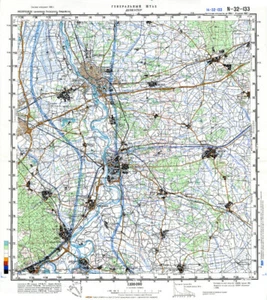 Russian Soviet Military Topographic Map - DEVENTER  1:100 000, ed.1987, REPRINT - Imagen 1 de 3