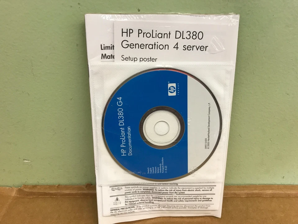 NEW HP PROLIANT DL380 G4 SET UP POSTER - Image 1 of 1