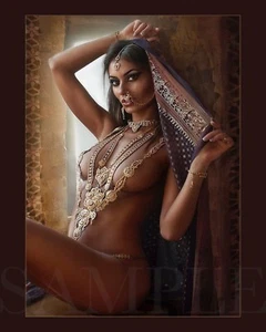 Vintage Pretty Nude Indian Women Picture New 8X10 Fine Art Print Photo Sexy Old - Picture 1 of 1