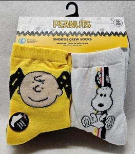 Peanuts 10 Paar Damen-Shorts Crew Schuhgröße 4-10/Neu - Bild 1 von 10