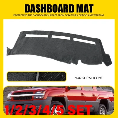 ANTIDESLIZANTE para Chevy Silverado 1999-2006 gris tablero cubierta almohadilla tablero alfombrilla 1-5SET Foto 1 de 4