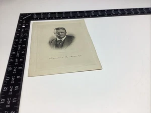 P1-1 Art Paper Etching Print Plate Photo President Theodore Roosevelt Cyclopedia - Picture 1 of 10