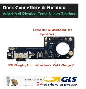 PCB CONNETTORE RICARICA XIAOMI REDMI NOTE 13 5G FLAT DOCK JACK - MICROFONO GLS - Imagen 1 de 3