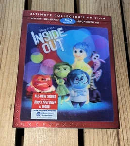 Inside Out (Blu-ray 3D, Blu-Ray, DVD, 2015) w/ Slipcover - Picture 1 of 5