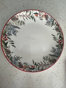 4 Neu mit Aufklebern American Atelier Weihnachtsstern Stechpalme 10 3/8" Essteller Urlaub - Bild 1 von 7