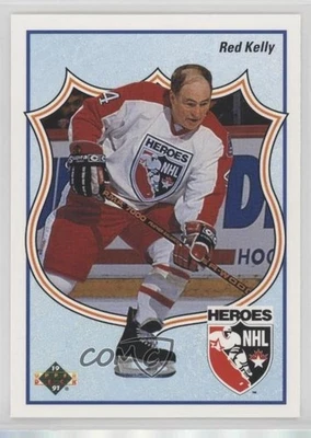 1990-91 Upper Deck Heroes of the NHL French Red Kelly #502 HOF - Image 1 of 3