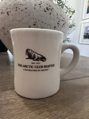 VINTAGE Arctic Club Hotel Coffee Mug Walrus Emblem - Tuxton Diner Mug  - Image 1 of 3